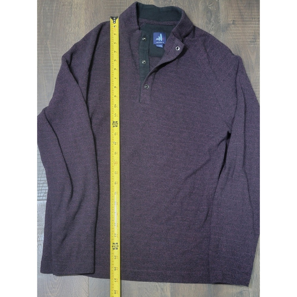 Johnnie-O Mens Pullover Shirt Purple Heather Button Up‎ Casual Top Medium